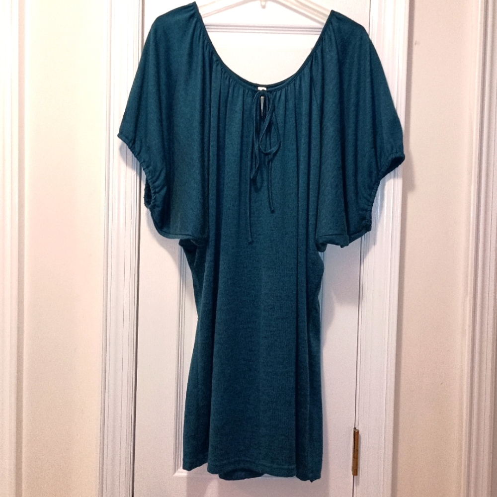 Anthropologie Uncle Frank Dark Teal Pullover Dress Size Small